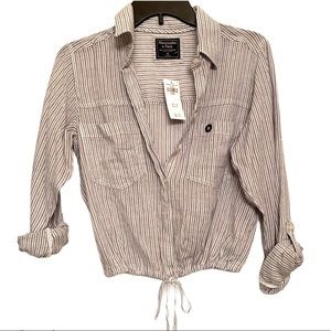 Abercrombie and Fitch Crop Buttondown Top NWT